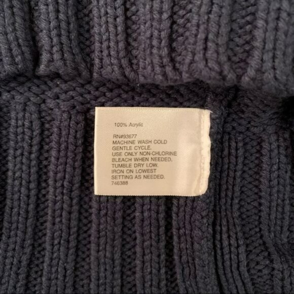 Decree women’s size small navy blue off the shoulder knit sweater - Picture 5 of 6